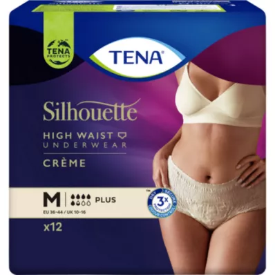 TENA SILHOUETTE más crema M, 12 uds