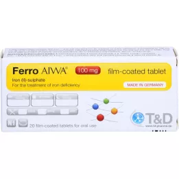 FERRO AIWA 100 mg comprimidos recubiertos con película, 20 uds