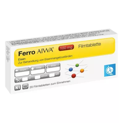 Ferro AIWA 100 mg comprimidos recubiertos con película, 20 piezas