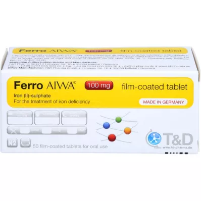 FERRO AIWA 100 mg comprimidos recubiertos con película, 50 uds