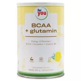 FOR YOU BCAA+glutamina Energía &amp; Recuperación Limón, 480 g