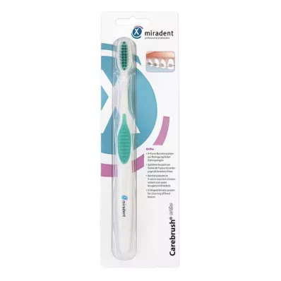 MIRADENT Carebrush ortho cepillo de dientes blanco/verde, 1 ud