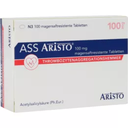 ASS Aristo 100 mg comprimidos con cubierta entérica, 100 unidades