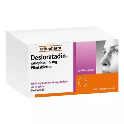 Desloratadina ratiopharm 5 mg comprimidos recubiertos con película, 100 piezas