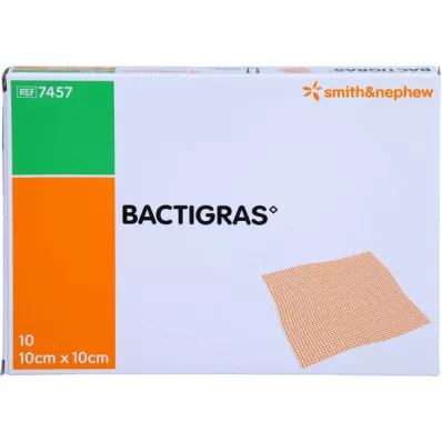 BACTIGRAS gasa de parafina antiséptica 10x10 cm, 10 uds