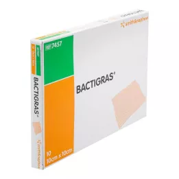 BACTIGRAS gasa de parafina antiséptica 10x10 cm, 10 uds
