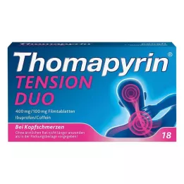 THOMAPYRIN TENSION DUO 400 mg/100 mg comprimidos recubiertos con película, 18 uds