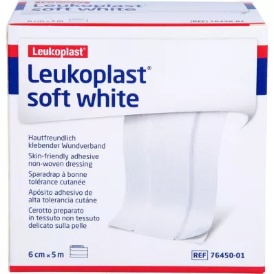 LEUKOPLAST rollo de yeso blanco blando de 6 cm x 5 m, 1 ud