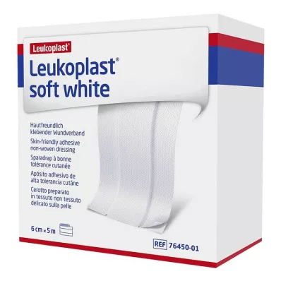 LEUKOPLAST rollo de yeso blanco blando de 6 cm x 5 m, 1 ud