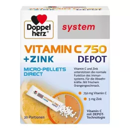 DOPPELHERZ Vitamina C 750 Depot system Pellets, 20 uds