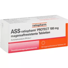 ASS-ratiopharm PROTECT 100 mg comprimidos con cubierta entérica, 50 uds