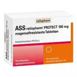 ASS-ratiopharm PROTECT 100 mg comprimidos con cubierta entérica, 100 uds