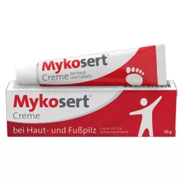 MYKOSERT Crema para hongos de la piel y los pies, 20 g