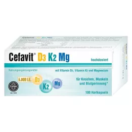 CEFAVIT D3 K2 Mg 4.000 U.I. cápsulas duras, 100 uds