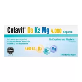 CEFAVIT D3 K2 Mg 4.000 U.I. cápsulas duras, 100 uds