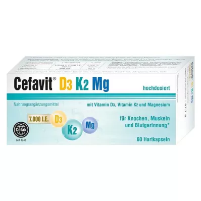 CEFAVIT D3 K2 Mg 7.000 U.I. cápsulas duras, 60 uds