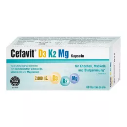 CEFAVIT D3 K2 Mg 7.000 U.I. cápsulas duras, 60 uds