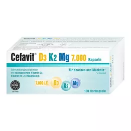 CEFAVIT D3 K2 Mg 7.000 U.I. cápsulas duras, 100 uds