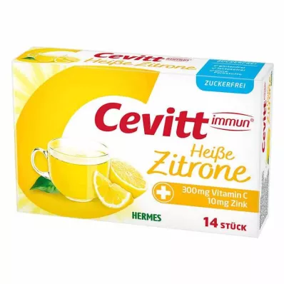 Gránulos sin azúcar de limón caliente inmune Cevitt, 14 piezas