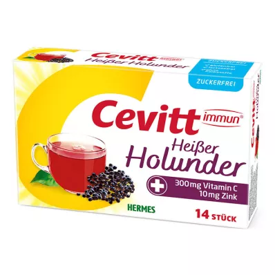 Gránulos sin azúcar de saúco calientes inmunes de Cevitt, 14 piezas