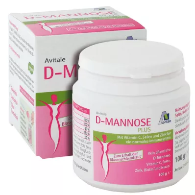 D-MANNOSE PLUS 2000 mg polvo con vitaminas y minerales, 100 g