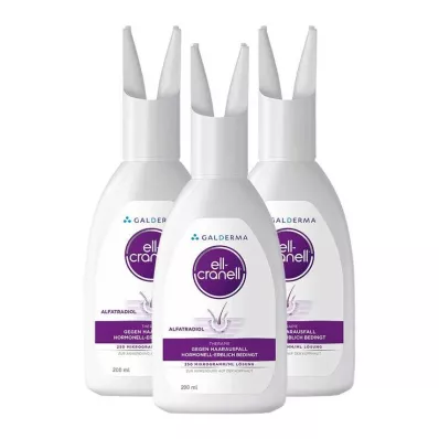 Ell-Cranell para la caída del cabello hormonal-hereditaria, 3x200 ml