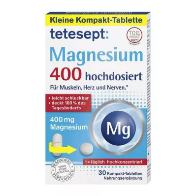 TETESEPT Magnesio 400 comprimidos de alta dosis, 30 uds