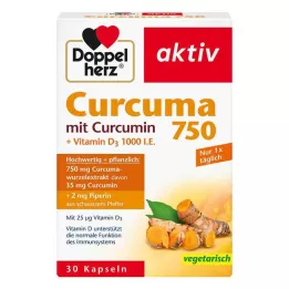 DOPPELHERZ Cúrcuma 750 Cápsulas, 30 Cápsulas