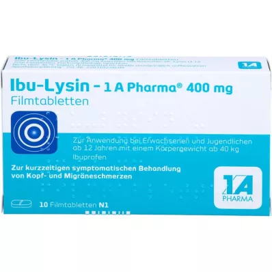IBU-LYSIN 1A Pharma 400 mg Comprimidos recubiertos con película, 10 uds