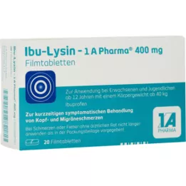 IBU-LYSIN 1A Pharma 400 mg Comprimidos recubiertos con película, 20 cápsulas