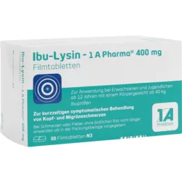 IBU-LYSIN 1A Pharma 400 mg Comprimidos recubiertos con película, 50 cápsulas