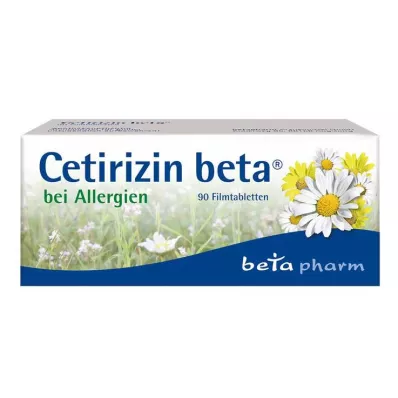 Comprimidos recubiertos con película de cetirizina beta para alergias, 90 piezas