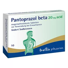 Pantoprazol beta 20 mg tabletas gastrorresistentes ácidas, 10 piezas