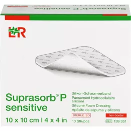 SUPRASORB P sensible PU-Espuma v.no bor.10x10cm, 10 unid