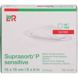 SUPRASORB P sensible PU-Borde de espuma 15x15cm, 10 uds