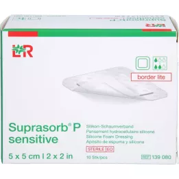 SUPRASORB P sensible PU-Espuma v.bor.lite 5x5cm, 10 uds