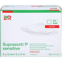 SUPRASORB P sensible PU-Borde de espuma 5x5cm, 10 uds