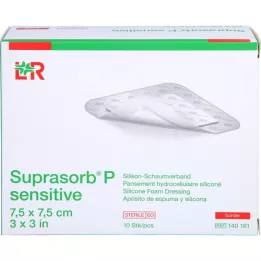 SUPRASORB P sensible PU-Borde de espuma 7,5x7,5cm, 10 uds