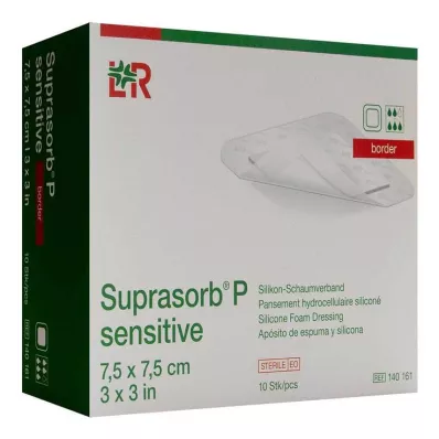 SUPRASORB P sensible PU-Borde de espuma 7,5x7,5cm, 10 uds