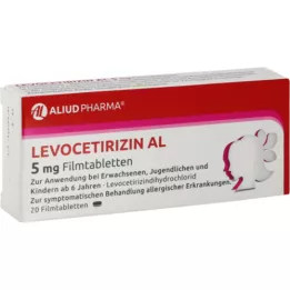 LEVOCETIRIZIN AL 5 mg comprimidos recubiertos con película, 20 uds