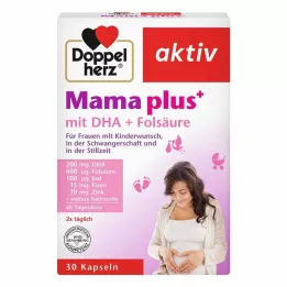 DOPPELHERZ Mum plus con DHA+cápsulas de ácido fólico, 30 uds