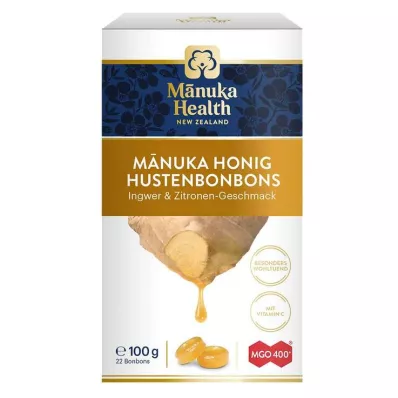 MANUKA HEALTH MGO 400+ Pastillas de jengibre y limón, 100 g