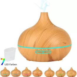 AROMA DIFFUSER Diseño de madera con LED, 1 ud