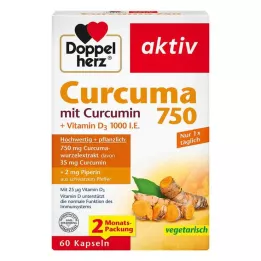 DOPPELHERZ Cúrcuma 750 Cápsulas, 60 Cápsulas