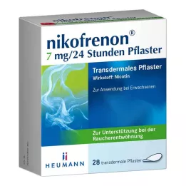 NIKOFRENON 7 mg/24 horas parche transdérmico, 28 uds