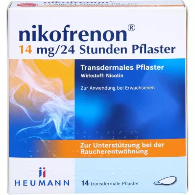 NIKOFRENON 14 mg/24 horas parche transdérmico, 14 uds