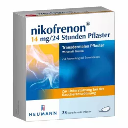 NIKOFRENON 14 mg/24 horas parche transdérmico, 28 uds