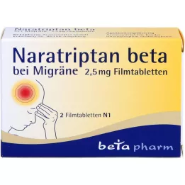 NARATRIPTAN beta para migraña 2,5 mg comprimidos recubiertos con película, 2 uds