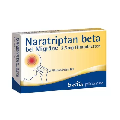 Naratriptán beta para migrañas 2,5 mg comprimidos recubiertos con película, 2 piezas