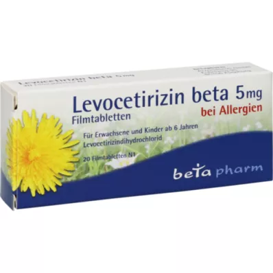 LEVOCETIRIZIN beta 5 mg comprimidos recubiertos con película, 20 uds